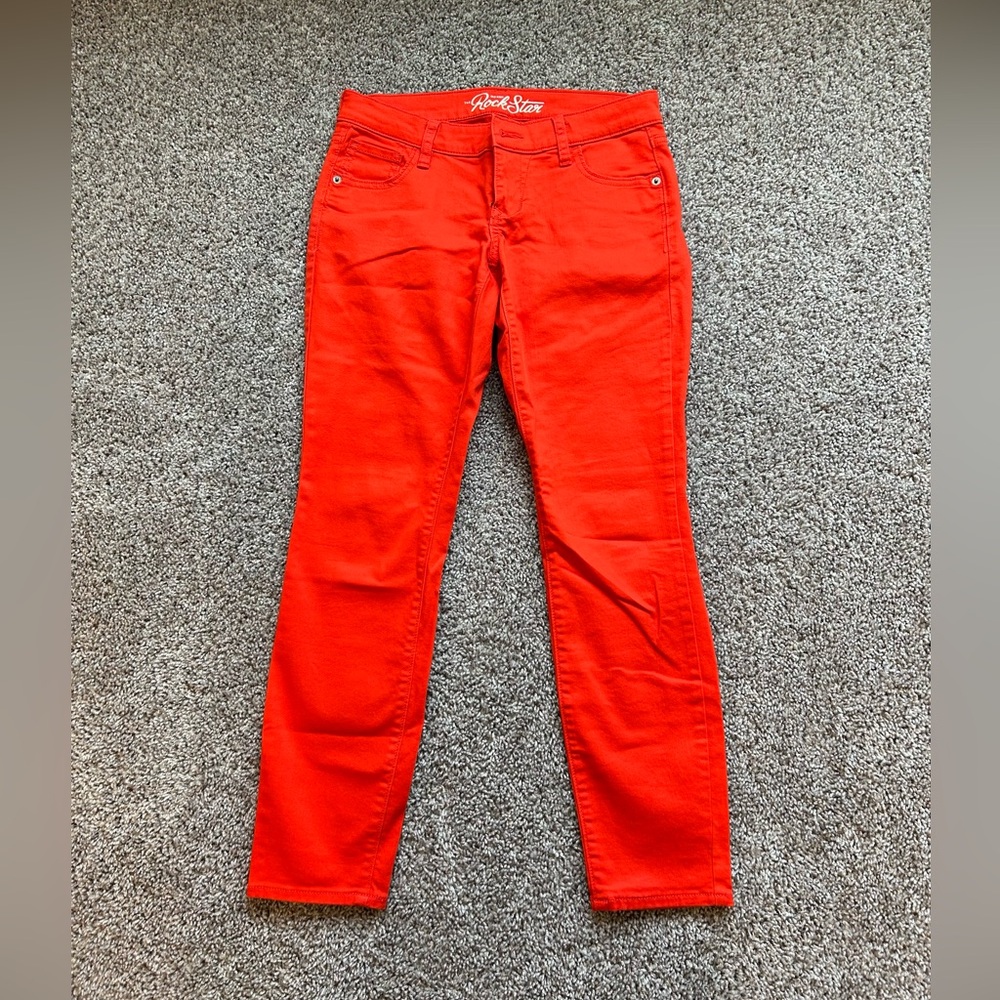 Red Old Navy rockstar skinny jeans